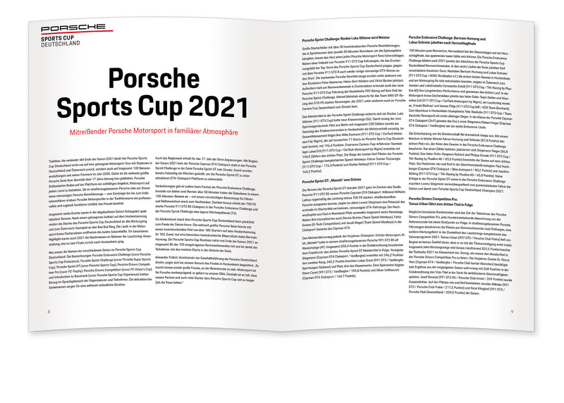 Inhalt Porsche Sports Cup 2021